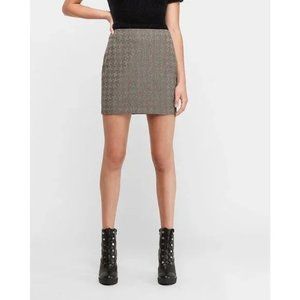 Express High Waisted Marled Houndstooth Straight Mini Skirt Size 18